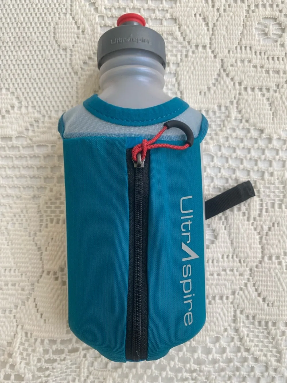 UltrAspire 550 Running Water Bottle Handheld Hydration Active Gear Teal Gray